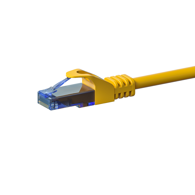 UTP CAT6a patchkabel 1m geel - 100% koper